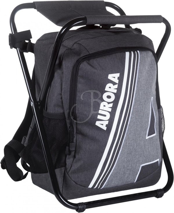 AURORA Outdoor Backpack + STOOL BLACK / Sitzrucksack